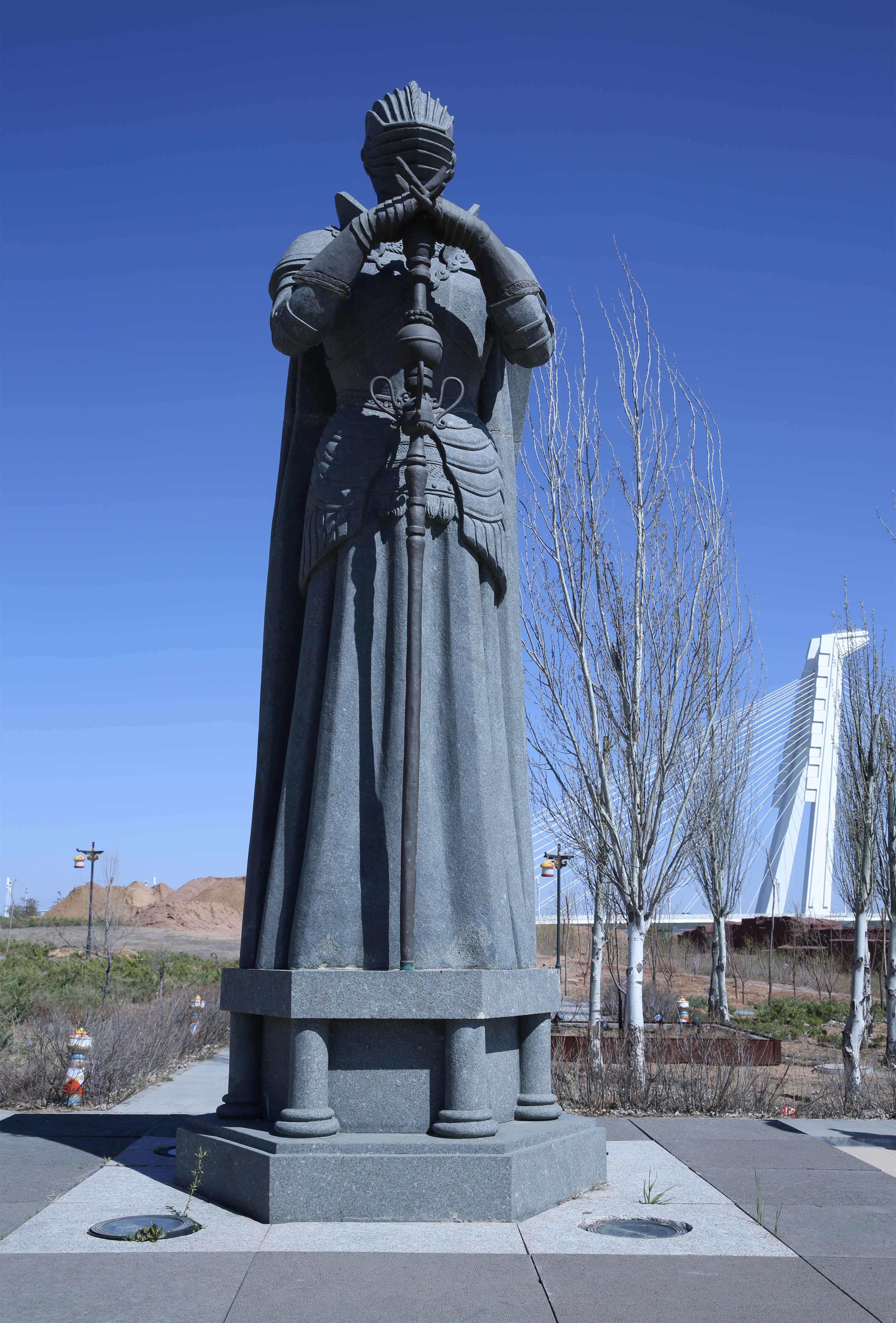 Escultura Paisaje de metal artesanal