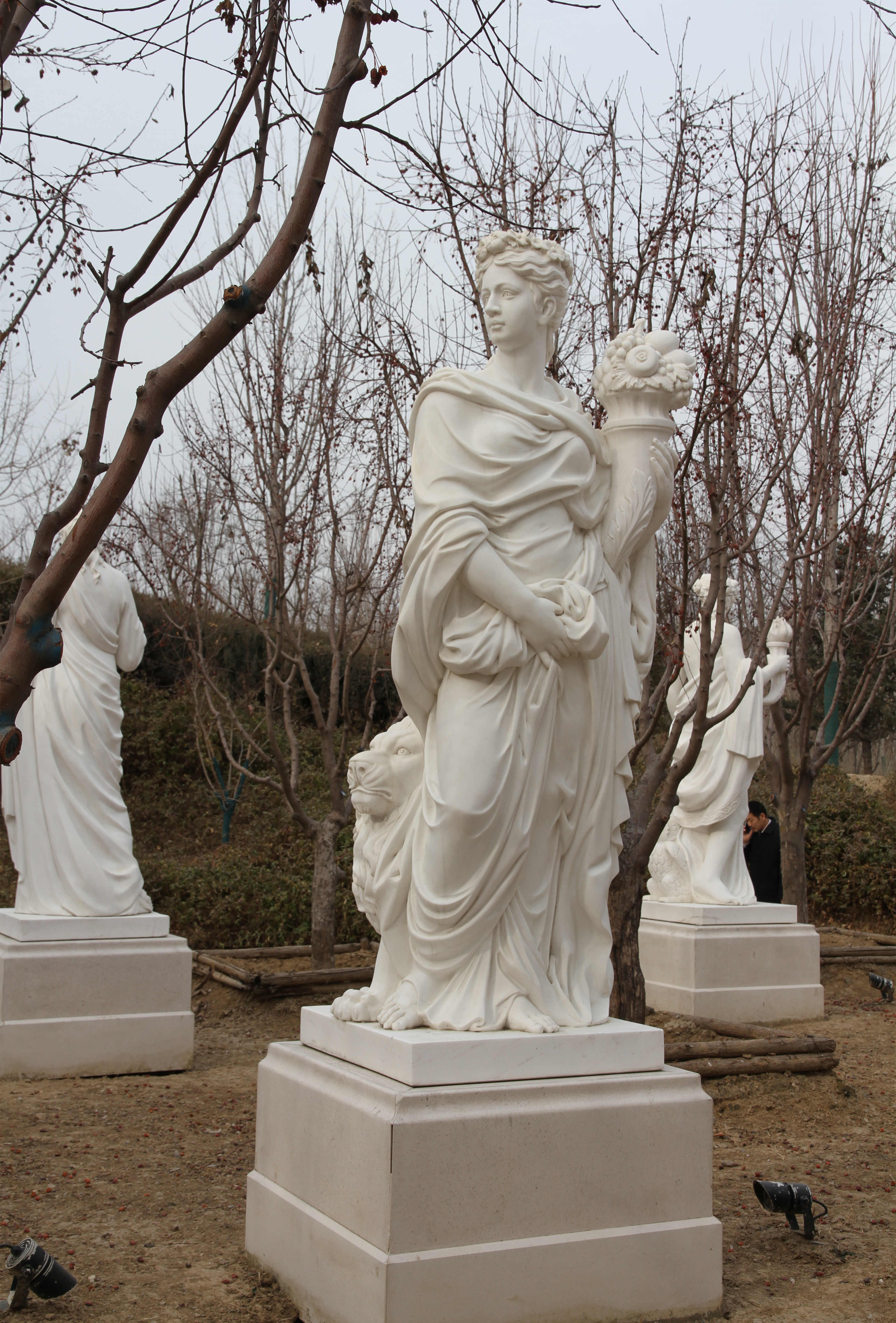 Escultura de paisaje de mármol pulido