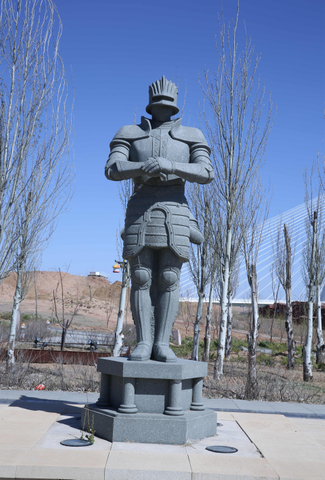 Escultura de paisaje de metal hecha a mano 